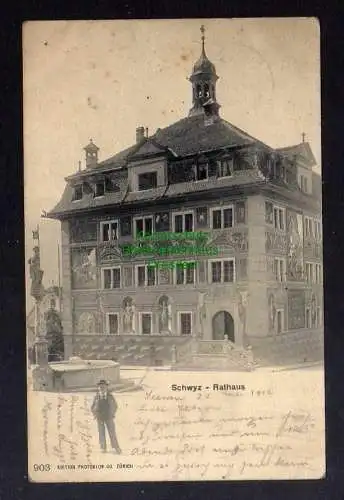 132629 AK Schwyz Rathaus 1902