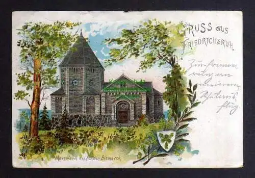 132159 AK Friedrichsruh 1900 Mausoleum des Füsten Bismarck Litho