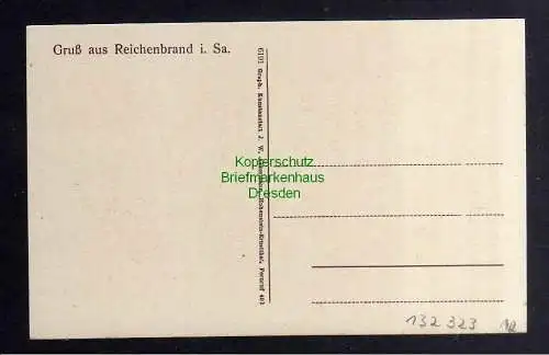 132323 AK Reichenbrand Sa. Nevoigt Strße Gasthof Rathaus Schule Totale um 1915