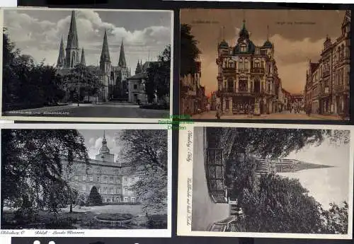 132133 4 AK Oldenburg Oldb Lange- und Achternstrasse 1923 Wallbrücke Kirche