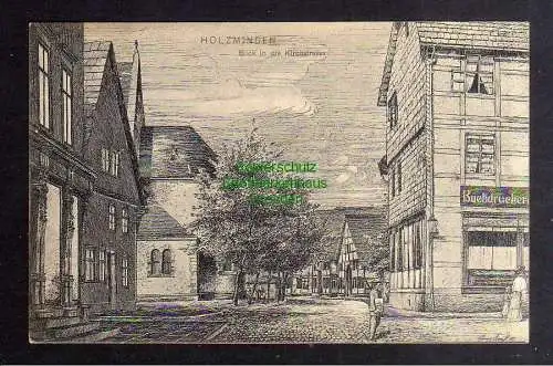 132270 AK Holzminden 1910 Blick in die Kirchstrasse Buchdruckerei