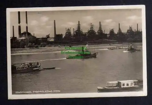 132434 AK Rheinhausen Friedrich Alfred Hütte Bergbau Montan Industrie Fotokarte