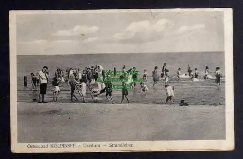 132409 AK Ostseebad Kölpinsee a. Usedom 1921 Strandleben