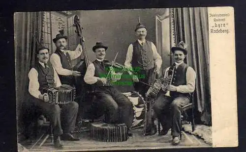 132314 AK Radeberg Instrumental Quintett Lyra um 1910