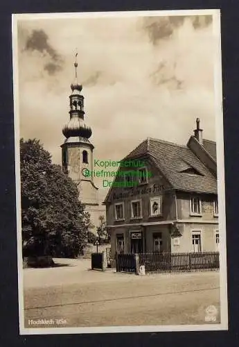 131886 AK Hochkirch i. Sa. Kirche Gasthaus zum alten Fritz 1936 Pomritz