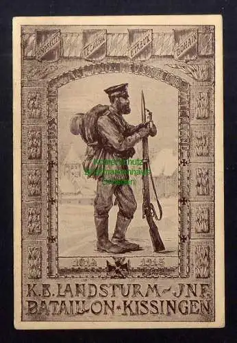 131224 AK Bad Kissingen 1915 K.B. Landsturm Inf. Bataillon