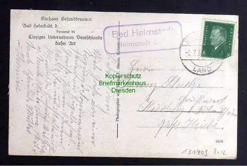 131409 AK Kurhaus Gesundbrunnen Bad Helmstedt 1931 Landpoststempel Kurtheater