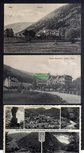 131536 3 AK Netzkater Harz Hotel 1911 Ilfeld 1917 Gänseschnabel Brandesbachtal