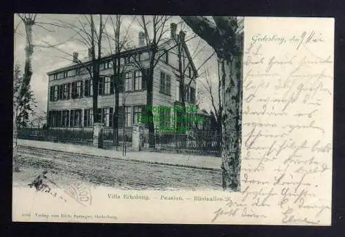 131456 AK Godesberg 1898 Villa Erholung Pension Rheinallee 26