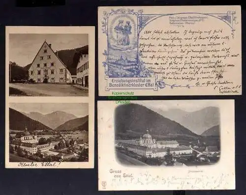 131013 3 AK  Benediktinerkloster Ettal 1897 Gaststätte Klosterwirtschaft