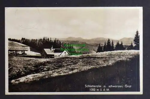 131057 AK Schletteralm a. schwarzen Grat 1935 Isny im Allgäu