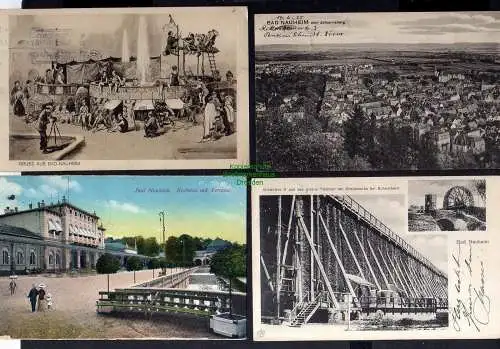 131163 AK Bad Nauheim 1901 - 1930 Panorama Carlsbrunnen Turm im Kurpark ...