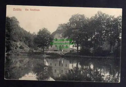 130823 AK Colditz Am Teichhaus Verlag Brück & Sohn 7285 Gasthaus 1908