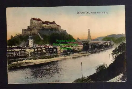 131145 AK Burghausen 1914 Partie mit der Burg