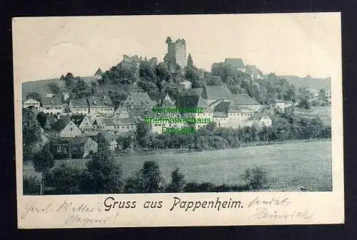 131006 AK Pappenheim 1899 Panorama Burg