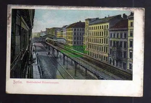 130474 AK Berlin Hochbahnhof Prinzenstrasse 1908