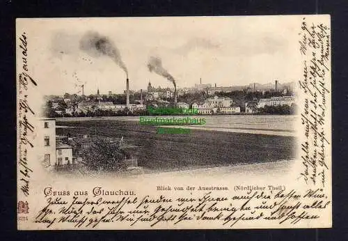 130457 AK Glauchau 1903 Blick von der Auestrasse Nördlicher Teil