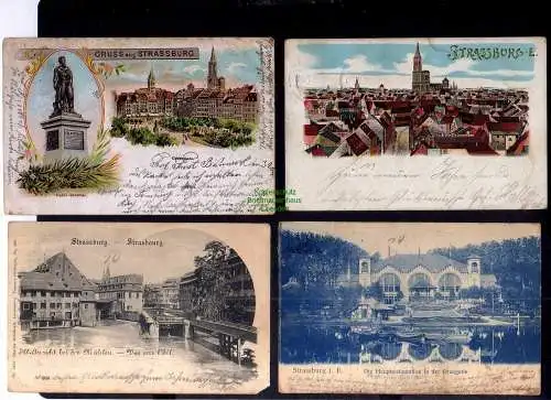 130681 9 AK Straßburg Strasbourg Elsass Orangerie Litho Kleberplatz 1903 Münster