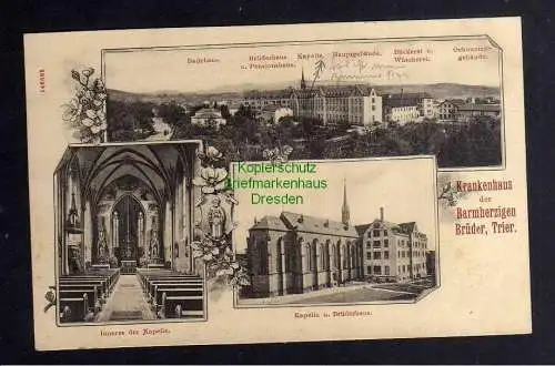 129912 AK Trier Krankenhaus der Barmherzigen Brüder 1912 Kapelle Badehaus …