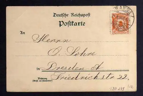 130249 AK Dresden 1899 Künstlerkarte Grüsse aus der Alten Stadt B. Rieck Verlag