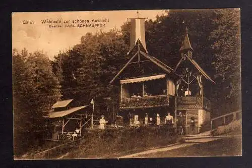 130064 AK Calw 1912 Waldcafe zur schönen Aussicht Carl Schnauffer