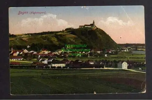 129645 AK Bogen Niederbayern Panorama um 1920