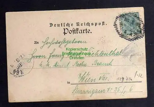 129716 AK Mannheim Liederhalle 25 jähriges Jubiläum Juli 1897 nach Wien