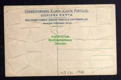 129756 AK Philatelie Postkarte Barbados Wappen geprägt um 1910