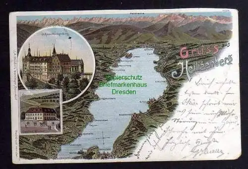 129707 AK Heiligenberg Baden Litho 1898 Schloss Gasthof Winter