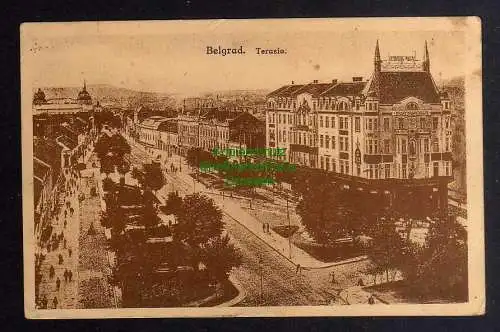 129779 AK Belgrad ??????? Beograd Serbien Terasia 1917 Feldpost Zensur Colmar