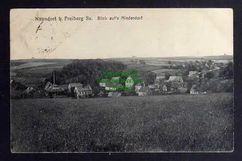 129626 AK Naundorf bei Freiberg Sa. Blick aufs Niederdorf 1919