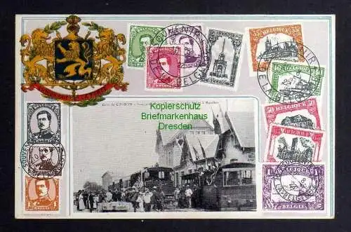 129755 AK Philatelie Postkarte Congo Kongo Wappen geprägt um 1910