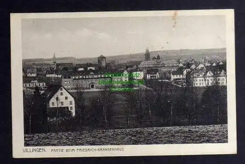 129857 AK Villingen Partie beim Friedrich Krankenhaus 1919