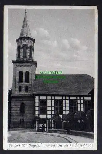 129163 AK Ostrowo Pr. Posen Warthegau Ev. Kirche Feist Straße 1943