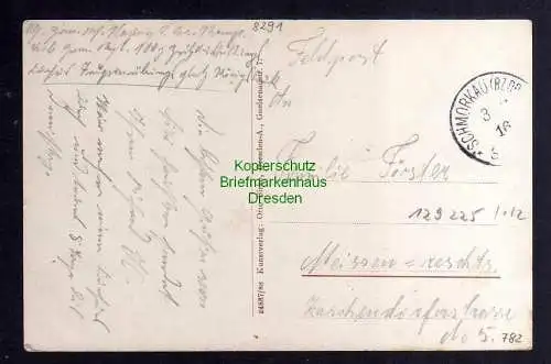 129225 AK Schloß Schmorkau 1916 Feldpost