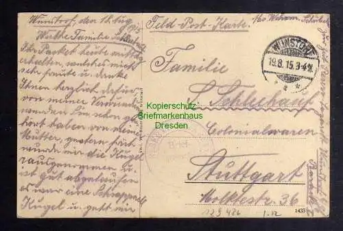 129426 AK Wunstorf Stiftskirche1915 Feldpost Reserve Lazarett