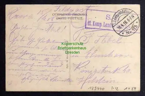 129440 AK Rawa Mazowiecka bei Lodz Spital S-go Ducha 1916 Feldpoststation 113