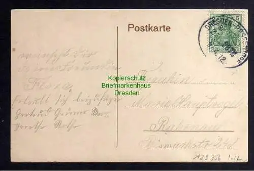 129356 AK Gruss vom Gasthof Gittersee Junge 1912 Bahnpost Dresden - Possendorf