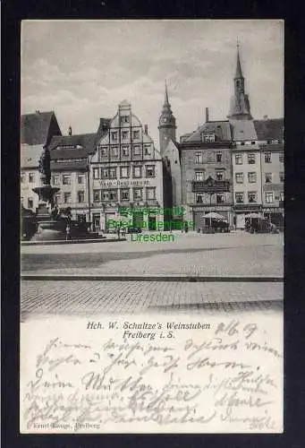 128937 AK Freiberg Sa. 1907 Hch. W. Schultzes Weinstuben Wein Restaurant Opitz