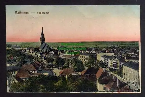 129014 AK Rathenow Panorama 1921