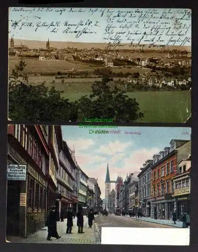 129029 2 AK Halberstadt Panorama 1912 Breiteweg 1912