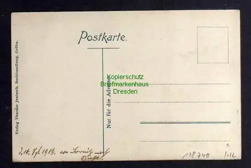 128740 AK Gröba Riesa 1913 Verwaltungsgebäude Seifenfabrik Hamburg