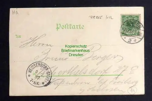 128825 AK Guben Litho 1897 Kaminsky Berg Markt Rathaus Post