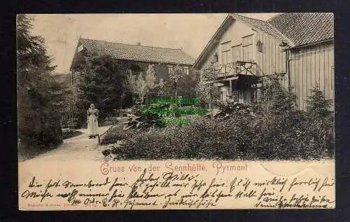 128701 AK Bad Pyrmont Gruss von der Sennhütte 1901