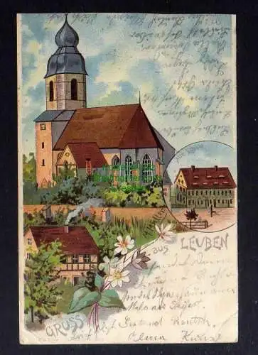 128934 AK Leuben bei Riesa 1904 Künstler Litho M. Müller