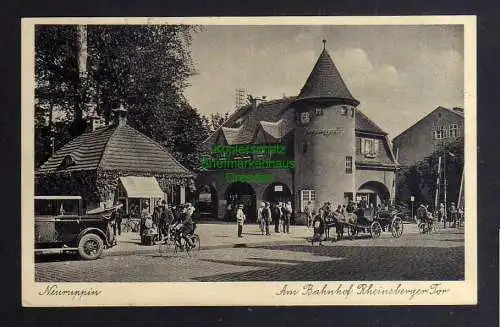 128840 AK Neuruppin Am Bahnhof Rheinsberger Tor 1937