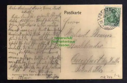 128777 AK Freiberg Poststraße 1912 Parade der Bergleute am Streittag