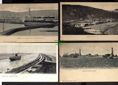 128895 9 AK den Ägypten Port Said 1905 Suez kairo Pyramide Sakkarah Cheops