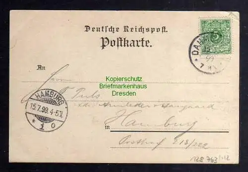 128763 AK Ostseebad Dahme Holstein 1899 Leuchtturm Stamps Waldhalle Dahmeshöved