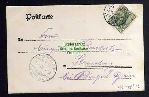 128478 AK Runkel Hessen Burg Fluss Brücke 1905 Lahn